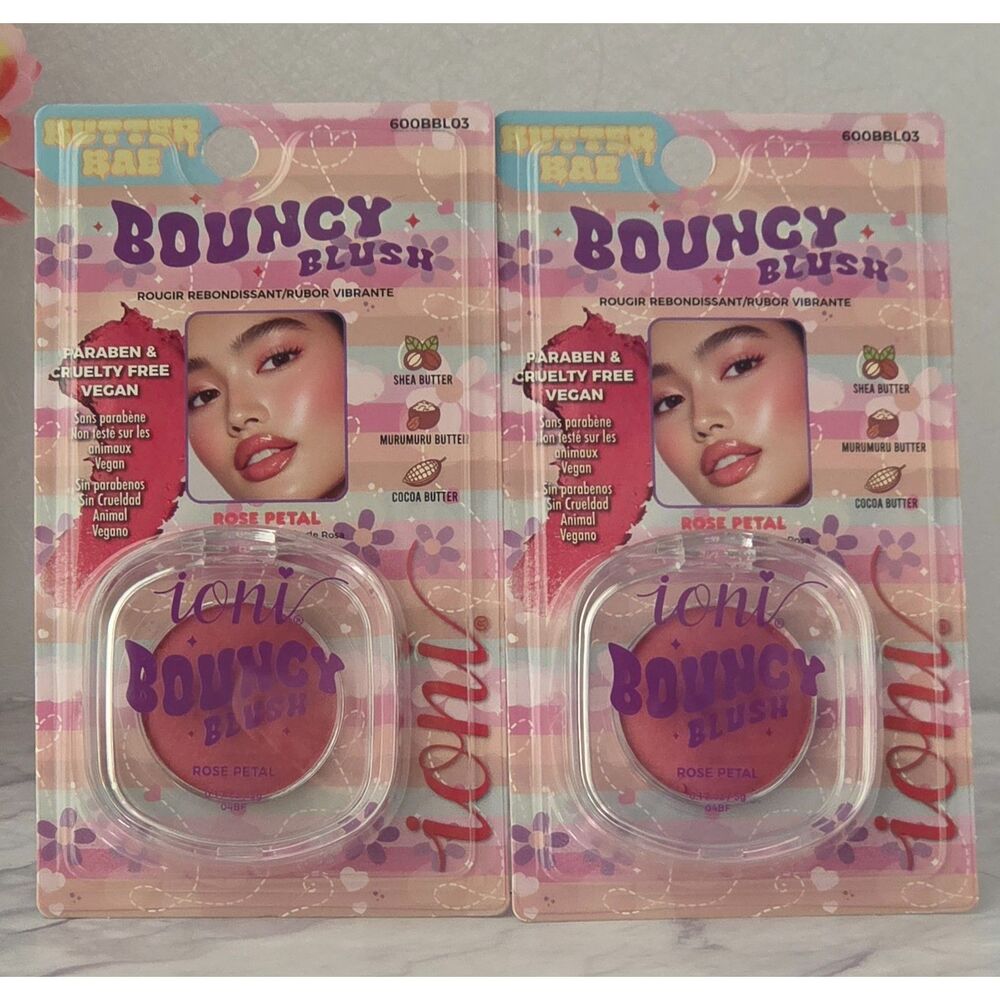 IONI Butter Bae Bouncy Blush Rose Petal 2 Pack 0.17 oz Each New